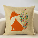 Axyaa Animal Linen Cushion Cover - Decorative Sofa Pillow - Home Decor - 45x45CM
