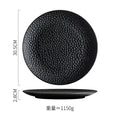 Axyaa Matte Ceramic Steak Pasta Dessert Salad Plate Hammer Pattern Shallow Restaurant Tableware