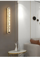 Axyaa Modern Oval LED Crystal Wall Lamp for Elegant Home Decor