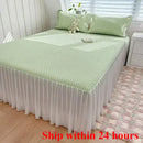 Axyaa Summer Ice Silk Jacquard Bed Sheet Set
