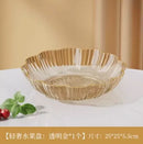 Axyaa Crystal Fruit Tray Set for Elegant Living Room Decor