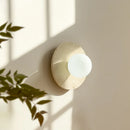 Axyaa Yellow Stone LED Wall Lamp: Modern Wabi Sabi Bedroom Living Room Lighting