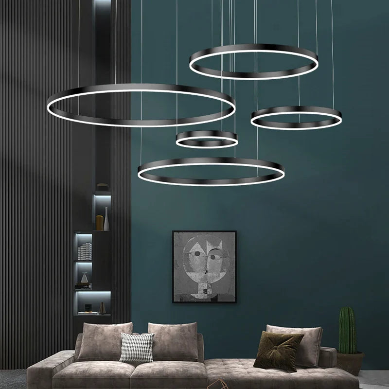 Axyaa Nordic Stair Chandelier Ceiling Light Pendant Lights for Living Room and Dining Room