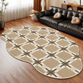 Axyaa Irregular Geometric Square Carpet for Living Room and Bedroom