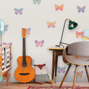 Axyaa Watercolour Butterflies Decals - Peel and Stick Vinyl Wall Art for Nursery and Kids Room