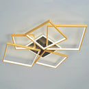 Axyaa Modern Dimmable Black/Gold LED Ceiling Light for Living Room, Bedroom, Study Room