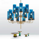 Axyaa Modern American Lustre Glass Chandelier, LED Indoor Lighting for Living, Dining, Bedroom