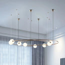 Axyaa Modern LED Round Chandelier Pendant Lights for Living Room and Bedroom