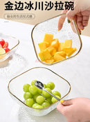 Axyaa Glass Fruit Salad Bowl High Tea Table Snack Plate