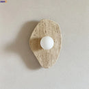 Axyaa Wabi Sabi LED Wall Lights Yellow Travertine Bedside Lamps