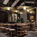 Axyaa Rattan Pendant Lights: Japanese Style E27 Suspension Luminaire