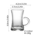 Axyaa Glass Coffee Cup Dish Set - Elegant European High-end Design