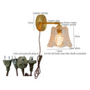 Axyaa Glass LED Wall Lamps - Vintage Japanese Style, Copper Arm, Small Bell Design
