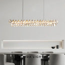 Axyaa LED Crystal Chandelier Ceiling Lamp for Living Room Lighting