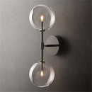Axya Simple Gold Round Glass Ball Wall Lamp, Modern Nordic Retro Sconces