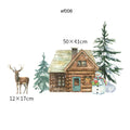 Stained Static Film Xmas Decor Window Sticker, Double-Sided View, Durable Decals for Home