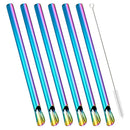 Axyaa Stainless Steel Pearl Milk Tea Straws Set with Brush Cocktail Bar Accessories