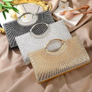 Axyaa Rhinestone Glitter Shoulder Bag for High Party Celebrity Gowns