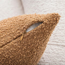 Faux Leather Textured Accent Pillow Cover in 9 Colors by Axyaa