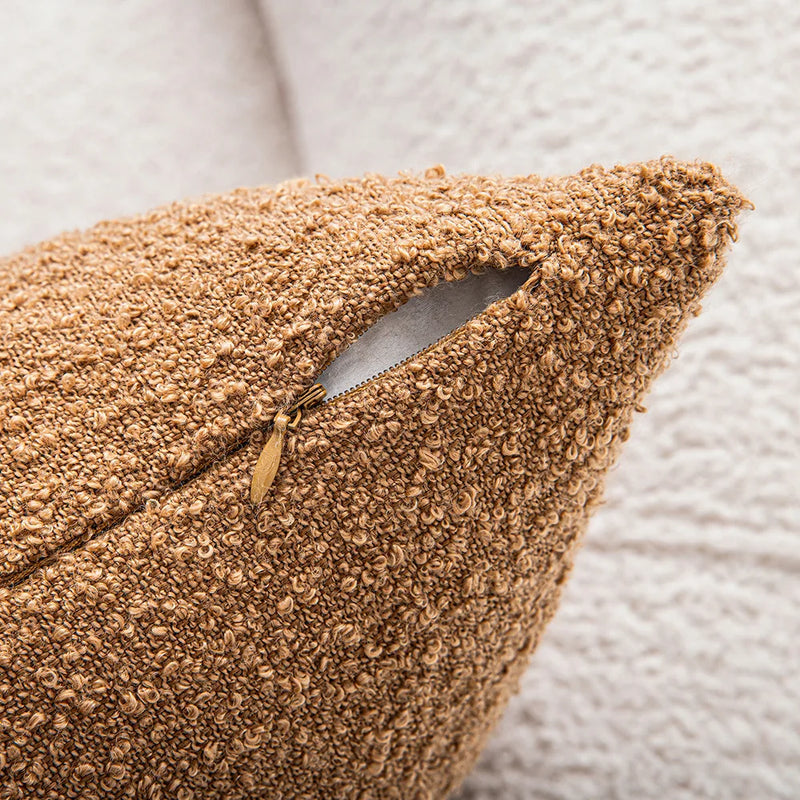 Faux Leather Textured Accent Pillow Cover in 9 Colors by Axyaa