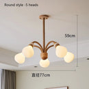 Axyaa Wood Glass Chandelier: Stylish Hemp Rope Pendant Light for Dining Table & Bar Counter