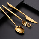 Axyaa 21 Piece Gold Cutlery Set - Stainless Steel 304 Elegant Tableware