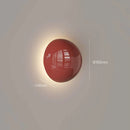 Axyaa Cream Semi-Circular LED Wall Lamp Iron Art Retro Red White Bedroom Sconce