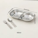 Axyaa Mini Stainless Steel Divided Children's Dinner Plate - Cute & Durable