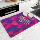 Axyaa Geometric Kitchen Absorbent Draining Mat