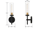 Retro Brass Wall Light with Glass Shade by Axyaa