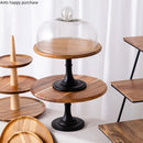 Axya Wood Dessert Table Cake Stand Fruit Candy Plate Kitchen Tools