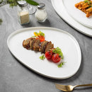 Axyaa Triangular Ceramic Steak Plate for Molecular Gastronomy and Fine Dining