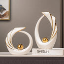 Axyaa Ceramic Decor Set for Entryway, TV Cabinet, Wine Cabinet, Office Desk