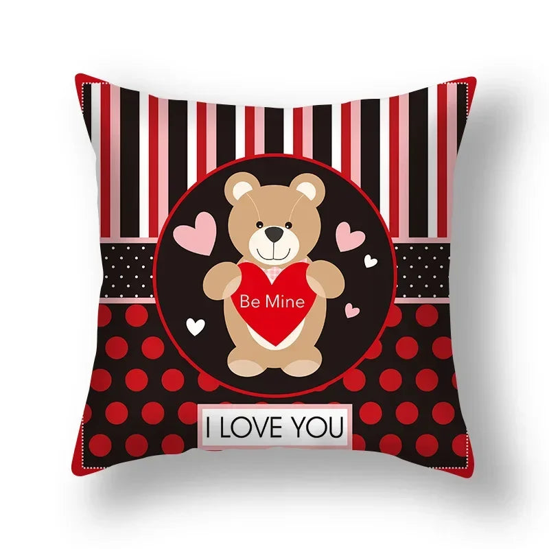 Axyaa Nordic Love Pillowcase 45x45cm - Home Decorative Throw Pillow Cover