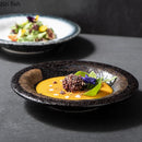 Axyaa Retro Ceramic Dinner Soup Pasta Salad Dessert Snack Plates Molecular Cuisine Tableware