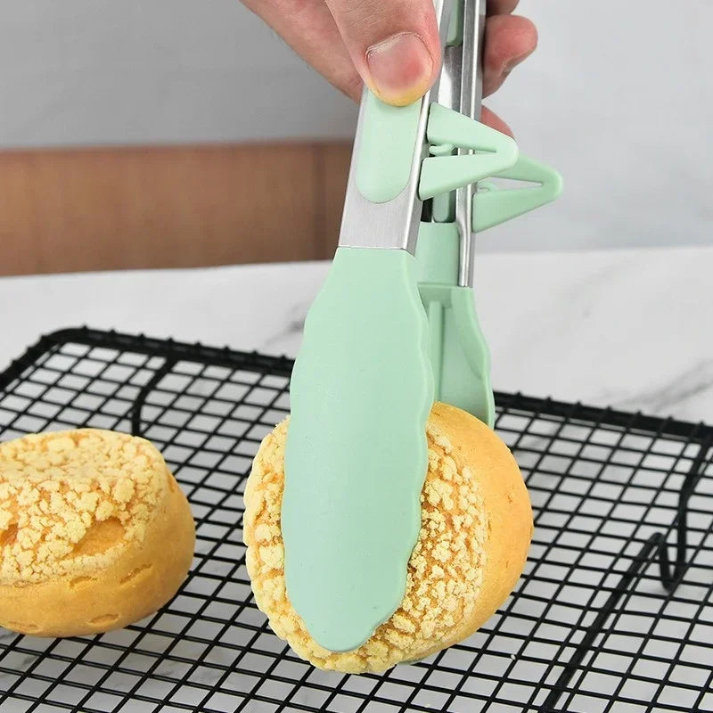 Axyaa Silicone Kitchen Tongs Set - Non-Slip Cooking Tools for Barbecue, Salad, and More