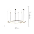 Axyaa Modern LED Round Chandelier Pendant Lights for Living Room and Bedroom