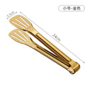 Axyaa Stainless Steel BBQ Tongs - Three Wire Clip for Meat & Salad