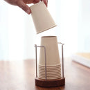 Axyaa Wooden Paper Cup Holder Stand for Home & Office