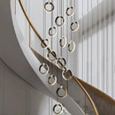 Axyaa Staircase Chandeliers: Modern LED Pendant Light Lamps for Living Room