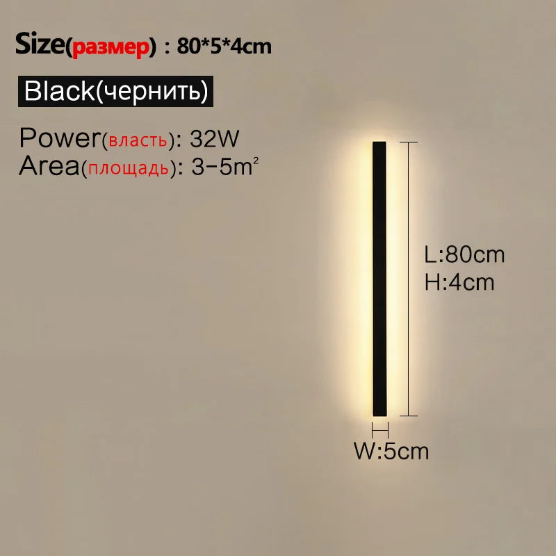 Axyaa Waterproof Outdoor Wall Light Garden LED Modern Nordic Living Room TV Background IP65 Wall Washer