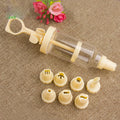 Axyaa Cake Cream Decorating Gun Set with Plastic Nozzles - Baking Pastry Tool