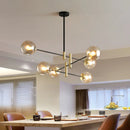 Axyaa Modern LED Glass Ball Chandelier for Living Room Decor