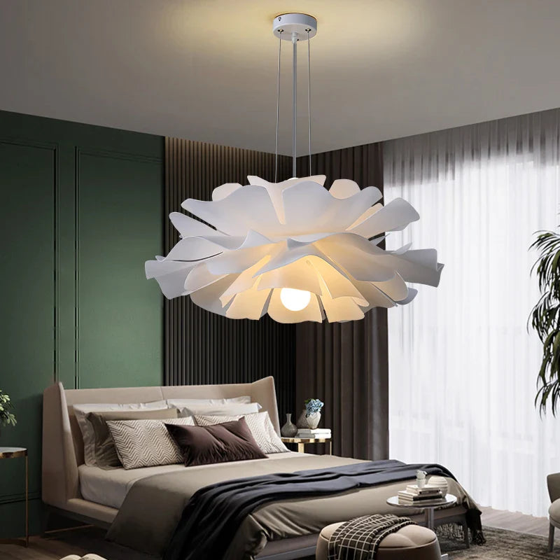 Axyaa Modern LED Petal Chandelier Ceiling Lamp for Bedroom, Study, and Cloakroom