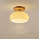 Axyaa Modern LED Wood Canopy Ceiling Light for Porch Kitchen Living Room
