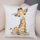 Axyaa Animal Cushion Cover - Cute, Watercolor, Sofa Decor Pillowcase