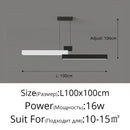 Axyaa LED Linear Pendant Light Dining Chandelier for Kitchen Bar Restaurant Home Decor