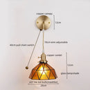 Axyaa Nordic Copper Glass LED Wall Light for Living Room, Bedroom, Bar - Modern Design