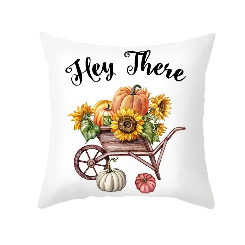 Autumn Maple Leaf Cushion Cover - Axyaa Home Decor Pillows