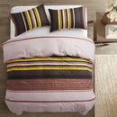 Geometric Boho Duvet Set + Pillowcase, 2/3pc Polyester Bedding, Single King Size, Axyaa Brand